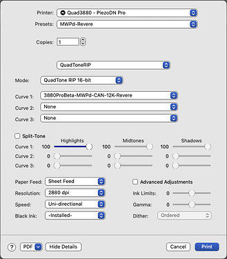 P-T Print Dialog QuadToneRIP
