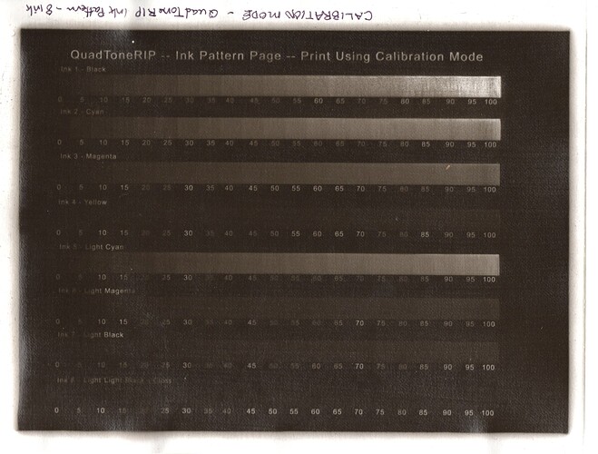 8 ink separation carbon print calibration mode